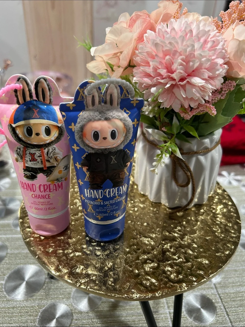 Kids Travel Friendly Hand Cream Duo - Pink & Blue. 60ml.